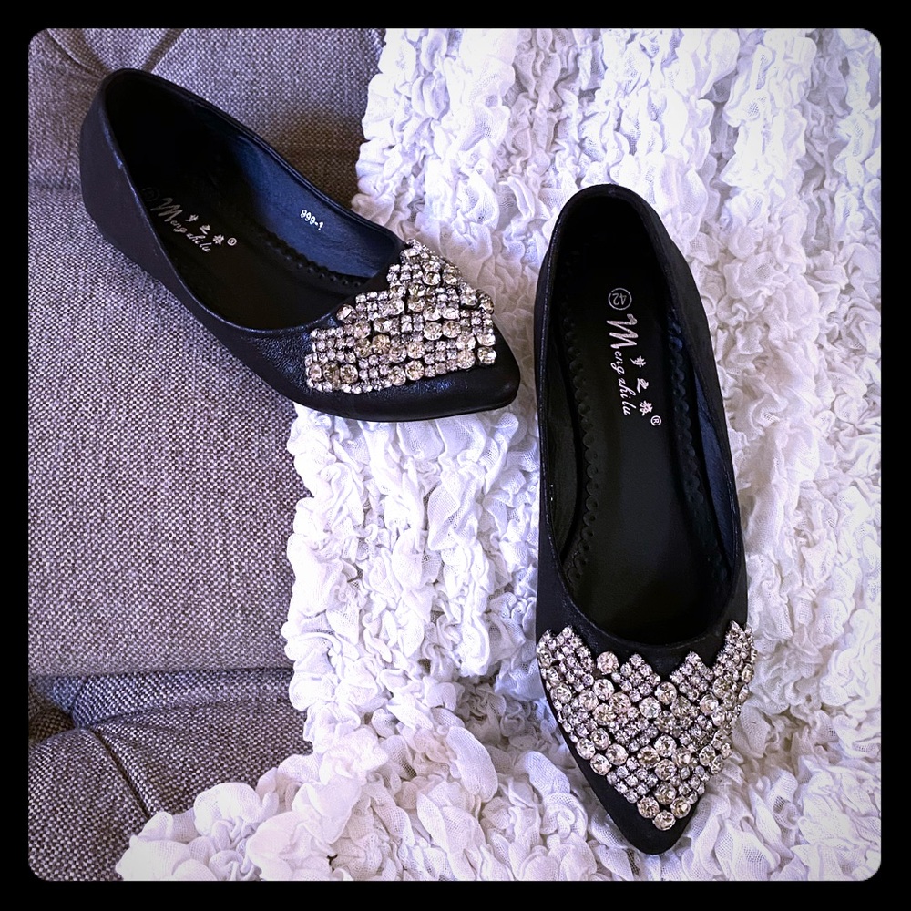 New Crystal and Jewels Embellished Flats